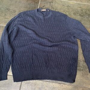 Joseph Abboud Men's Cotton / Silk Blend Lightweight Cable Knit Sweater XXL